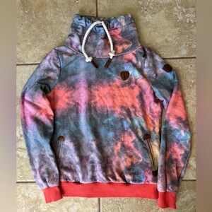 Wanakome Multicolor Tie-Dye Hoodie with Rope Drawstring